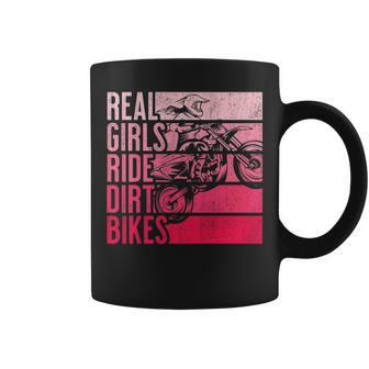 Real Girls Ride Dirt Bikes Motocross Lovers Coffee Mug | Mazezy