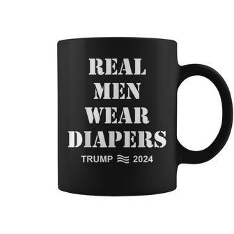 Real Wear Diapers Trump 2024 Wear Diapers Coffee Mug - Thegiftio UK