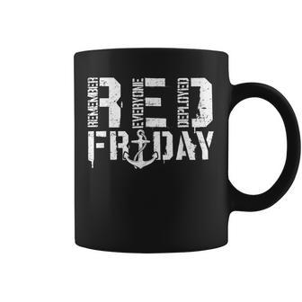Red Friday Anchor Military Supportive Army Stamp Remember Coffee Mug - Monsterry