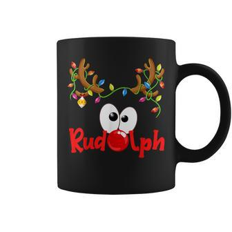 Red Nose Rudolph Costumes Reindeer Christmas Family Matching Coffee Mug - Thegiftio UK