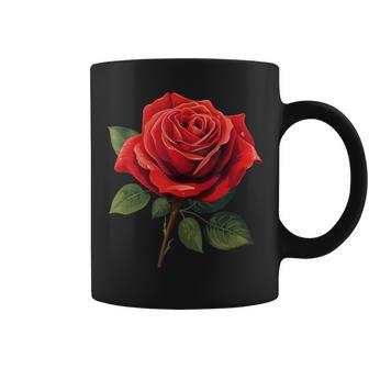 Red Rose Graphic Coffee Mug - Monsterry CA