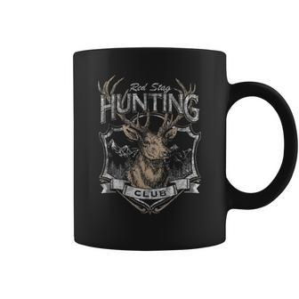 Red Stag Hunting Club Deer Outdoors Vintage Graphic Coffee Mug - Monsterry DE