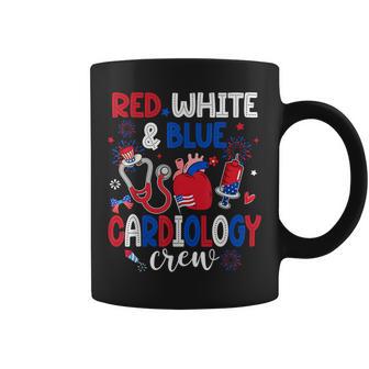 Red White & Blue Cardiology Crew Cardiac Tech 4Th Of July Coffee Mug - Monsterry AU