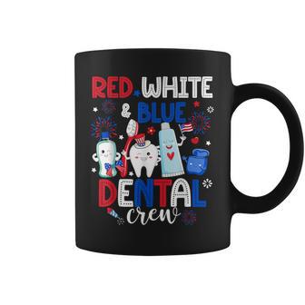 Red White & Blue Dental Crew Dental Assistant 4Th Of July Coffee Mug - Monsterry DE