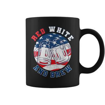 Red White & Brew For A 4Th Of July Beer Merica Usa Coffee Mug - Monsterry AU