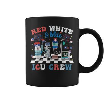 Red White Blue Icu Nurse Crew 4Th Of July Independence Day Coffee Mug - Monsterry CA