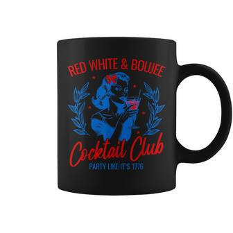 Red White And Boujee Vintage Cocktail Drinking 4Th Of July Coffee Mug - Monsterry UK