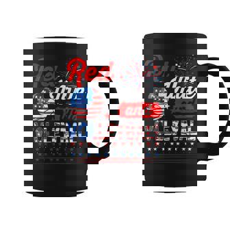 Red White And Volleyball 4Th Of July American Flag Player Coffee Mug - Thegiftio