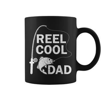 Reel Cool Dad Daddy Fathers Day Father Fishing Fisherman Coffee Mug - Monsterry