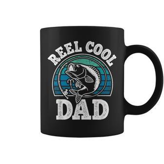 Reel Cool Dad Fishing Papa Vintage Daddy Fathers Day Coffee Mug - Seseable