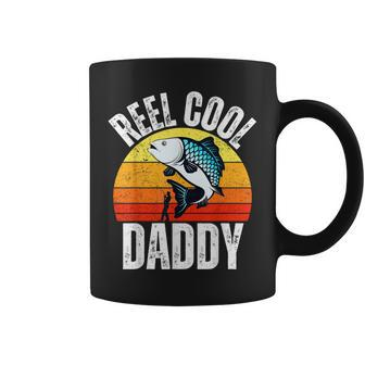 Reel Cool Daddy Fishing Retro Fisherman Dad Fathers Day Coffee Mug - Thegiftio UK