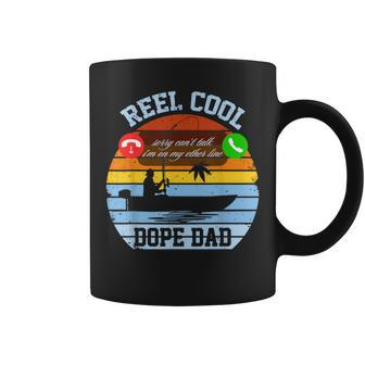Reel Cool Fishing Dad Classic Black Men'sFather's Coffee Mug - Monsterry DE