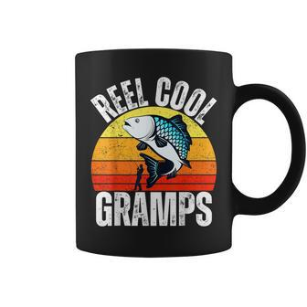 Reel Cool Gramps Fishing Retro Fisherman Dad Fathers Day Coffee Mug - Thegiftio UK
