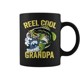 Reel Cool Grandpa Fishing Dad Fathers Day Fisherman Coffee Mug - Thegiftio UK