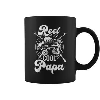 Reel Cool Papa Fishing Grandpa For Fathers Day Birthday Coffee Mug - Thegiftio UK
