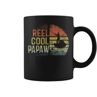 Reel Cool Papaw Fishing Papaw Birthday Vintage Coffee Mug - Monsterry