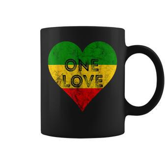 Reggae Heart One Love Rasta Reggae Music Rastafarian Jamaica Coffee Mug - Monsterry UK