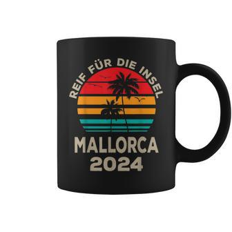 Reif Für Der Island Mallorca 2024 Palm Trees Sunset Outfit Tassen - Seseable