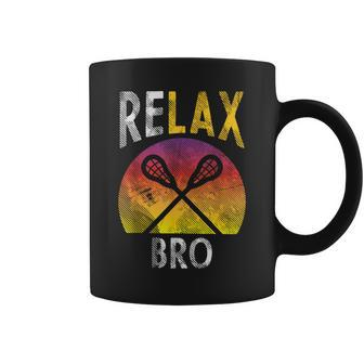 Relax Bro Lacrosse Sayings Lax Player Coach Team Coffee Mug - Monsterry
