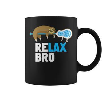 Relax Bro Lacrosse Lax Sloth Coffee Mug - Monsterry