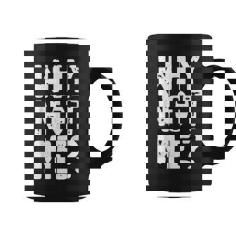 Religious Why Not Me With Cross Coffee Mug - Monsterry