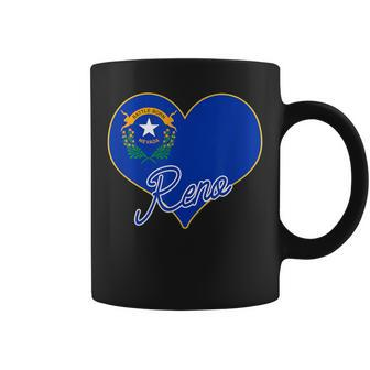 Reno Nevada State Flag In Heart Novelty Hometown Pride Coffee Mug - Monsterry