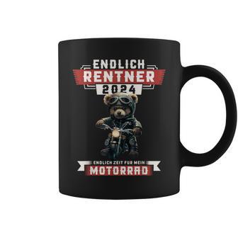 Rente 2024 Pensioner Bear On Motorcycle Biker Tassen - Geschenkecke