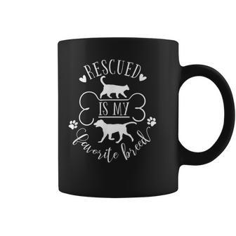 Rescued Is My Favorite Breed Dog And Cat Rescue Coffee Mug - Monsterry