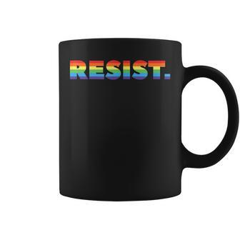 Resist Fight Hate & Support Lgbt Equality For All Coffee Mug - Monsterry