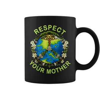 Respect Your Mother Earth Day Nature Goddess Flowers Coffee Mug | Mazezy UK