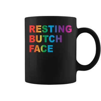 Resting Butch Face Rainbow Gay Pride Gender Queer Af Lgbtqia Coffee Mug - Monsterry