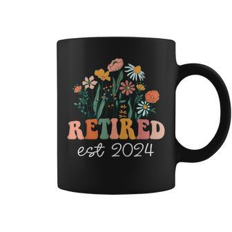 Retired 2024 Retirement For 2024 Wildflower Coffee Mug - Thegiftio UK