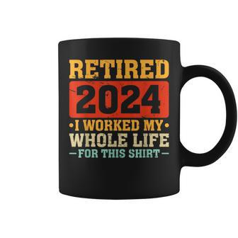Retired 2024 Retirement Finally Retired Humor Retirement Coffee Mug - Monsterry AU