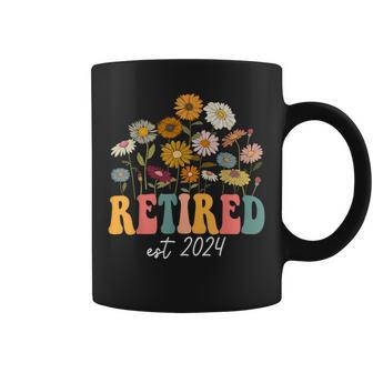 Retired 2024 Wildflower Retirement 2024 For Women Coffee Mug - Thegiftio UK