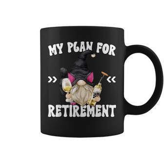 Retired Cat Dad Gnome Retirement Plan For Cat Grandpa Life Coffee Mug - Monsterry
