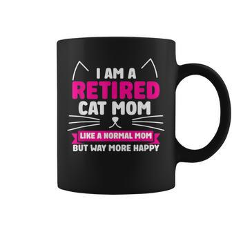 Retired Cat Lover Mom Retirement Life Graphic Coffee Mug - Monsterry DE