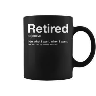 Retired Definition Not My Problem Anymore Vintage Retirement Coffee Mug - Monsterry UK