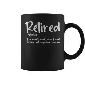 Retired Definition Retirement Grandpa Fathers Day Coffee Mug - Monsterry