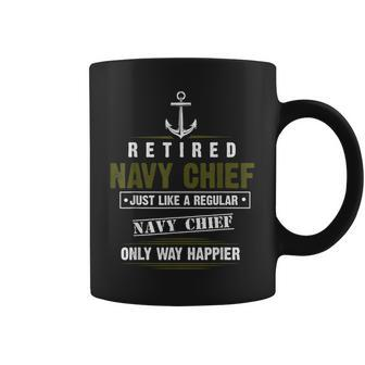 Retired Navy Chief Only Way Happier Petty Officer Cpo Coffee Mug - Monsterry CA