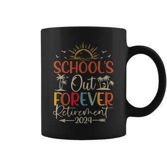 Retired Summer 2024 School's Out Forever Retirement Teachers Coffee Mug - Monsterry DE