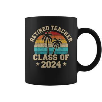 Retired Teacher Class Of 2024 Vintage School Retirement Coffee Mug - Monsterry