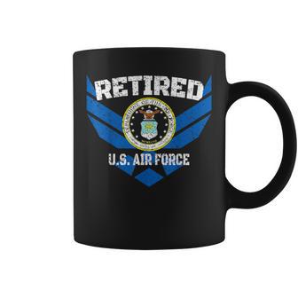 Retired Us Air Force Distressed Veteran Coffee Mug - Monsterry DE