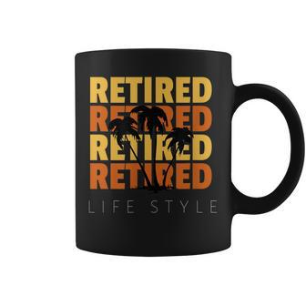 Retired Vacation Tropical Beach Lifestyle Retirement Coffee Mug - Monsterry CA