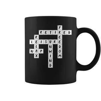 Retirement Crossword Puzzle Coffee Mug - Monsterry CA