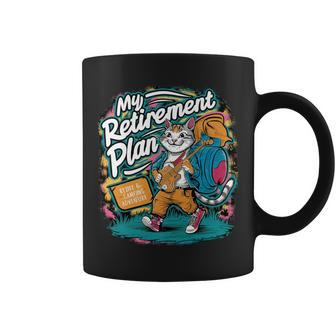 My Retirement Plan Musician Cat Camping For Retirees Coffee Mug - Monsterry AU