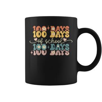 Retro 100 Days Of School Groovy Teacher 100Th Day Of School Coffee Mug - Monsterry CA