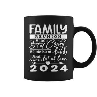 Retro 2024 Family Reunion A Little Bit Of Crazy Family Coffee Mug - Seseable