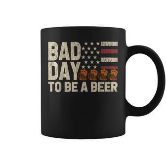 Retro Bad Day To Be A Beer Usa Flag Beer 4Th Of July Coffee Mug - Monsterry DE