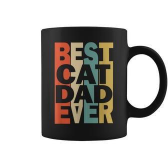 Retro Best Cat Dad Ever T Father's Coffee Mug - Monsterry AU