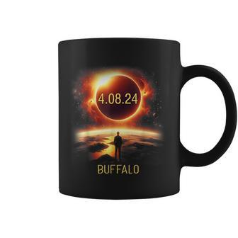 Retro Buffalo New York Ny Total Eclipse Solar 2024 April 8Th Coffee Mug | Mazezy
